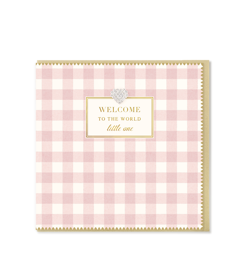 Heart Designs Baby Girl Card