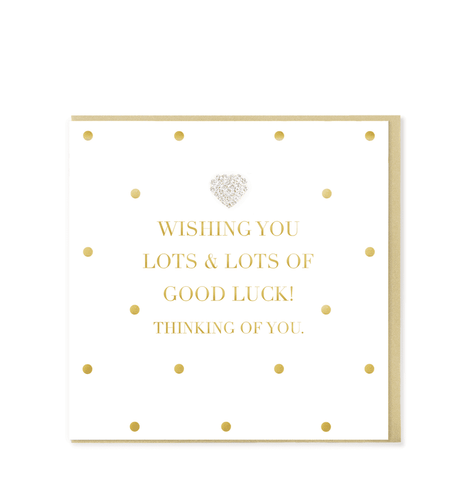 Heart Designs Good Luck Card