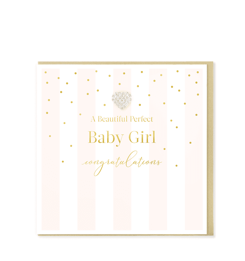 Heart Designs Baby Girl Card