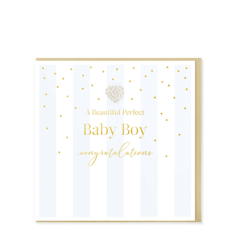 Heart Designs Baby Boy Card