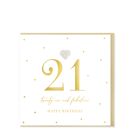 Heart Designs Female 21St Birthday Card