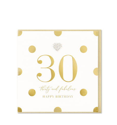 Heart Designs Female 30th Birthday Card