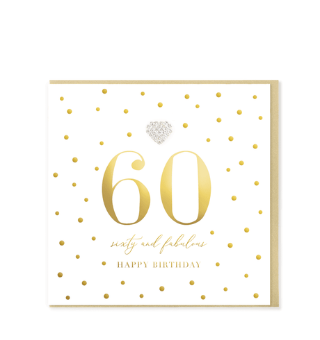 Heart Designs Female 60th Birthday Card