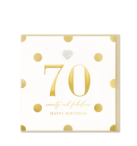 Heart Designs Female 70th Birthday Card