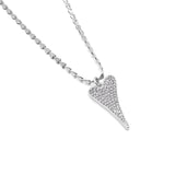Miss Dee Silver Heart Chain Necklace with Diamante Heart