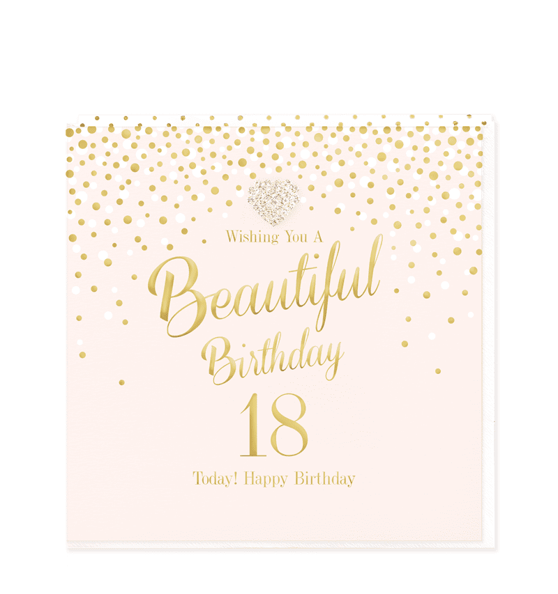 Heart Designs Female 18th Birthday Large Card