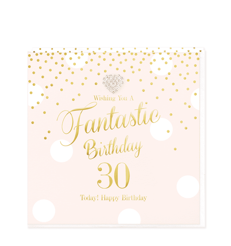 Heart Designs Female 30th Birthday Card