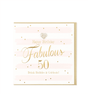Heart Designs Female 50th Birthday Card