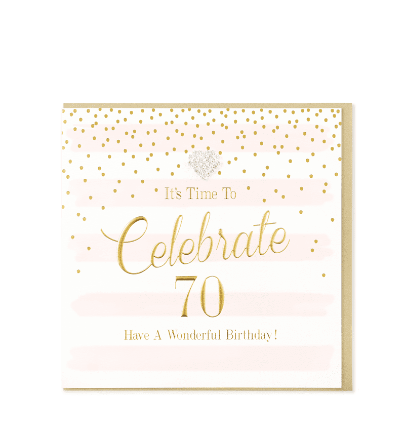 Heart Designs Female 70th Birthday Card