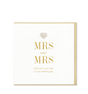 Heart Designs Mrs & Mrs Wedding Card