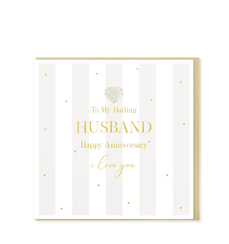 Heart Designs Husband Anniversary Card