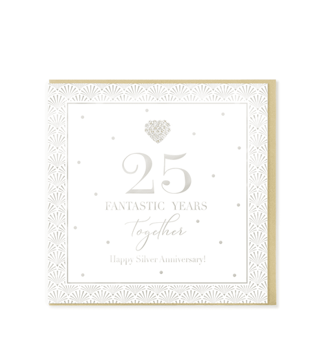 Heart Designs 25th Anniversary Card