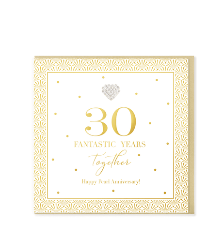 Heart Designs 30th Anniversary Card