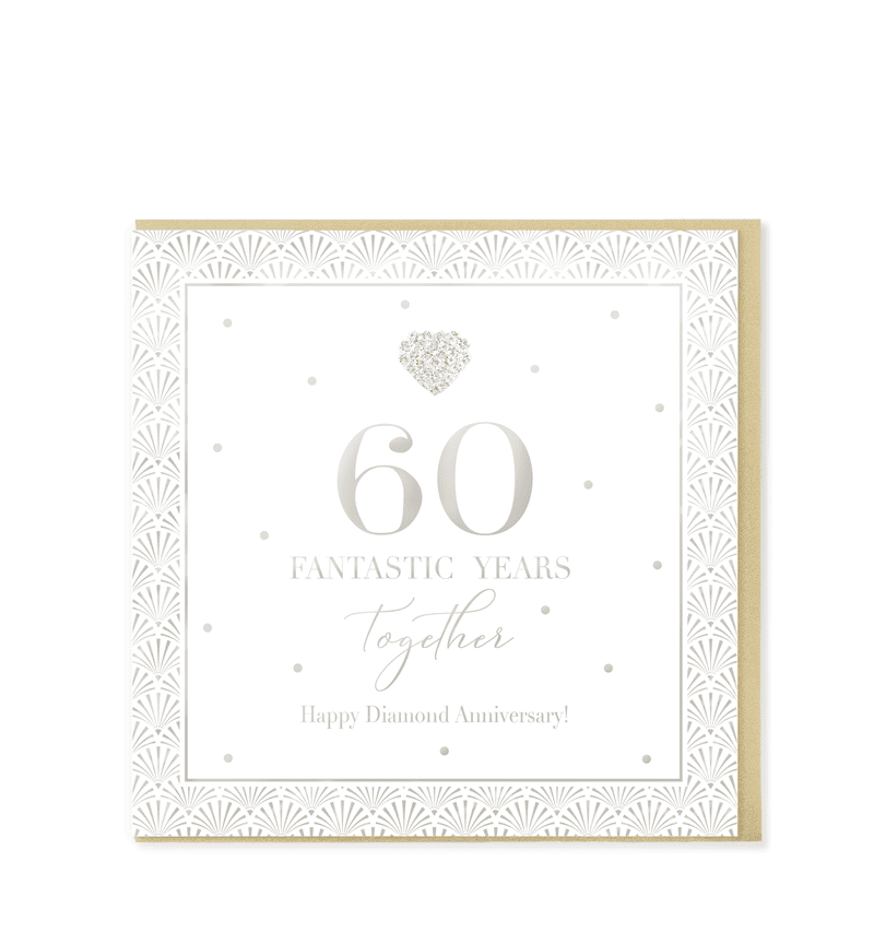 Heart Designs 60th Anniversary Card