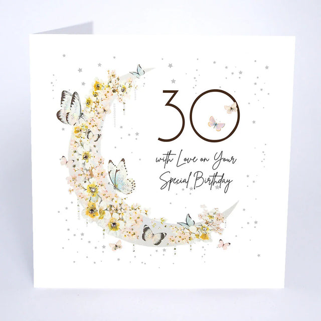 30th Birthday Card - Blossom Moon