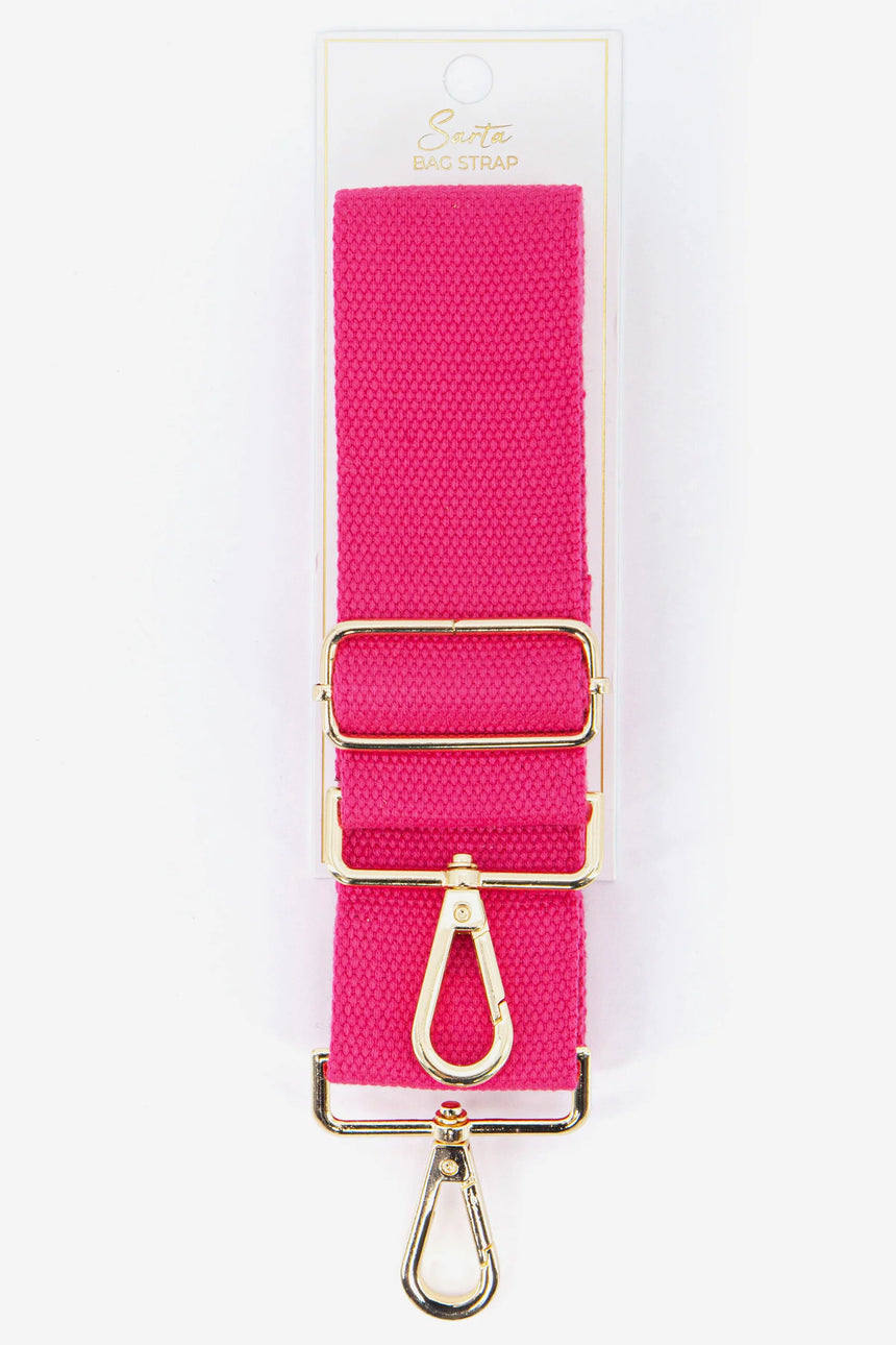 Hot Pink Woven Bag Strap