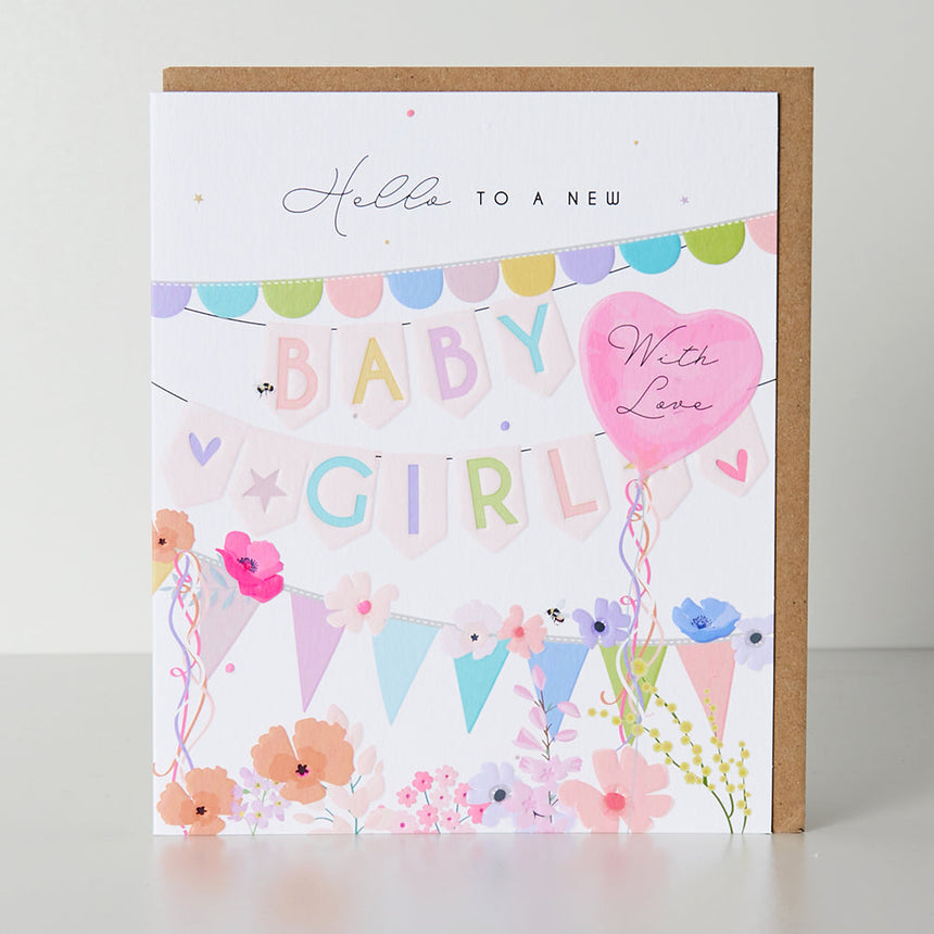 Belly Button Giftware Baby Girl Card