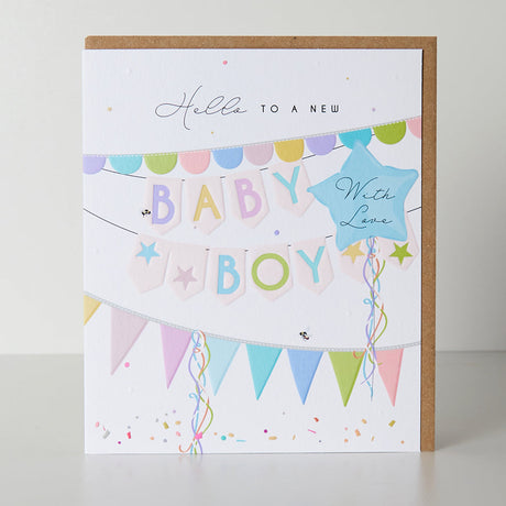 Belly Button Giftware Baby Boy Card