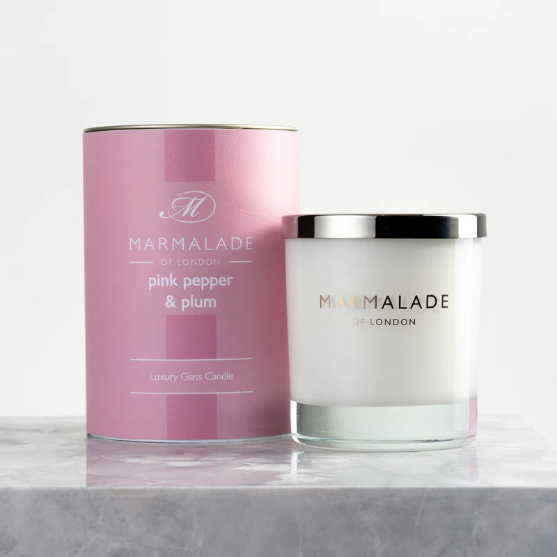 Marmalade Pink Pepper & Plum Glass Candle