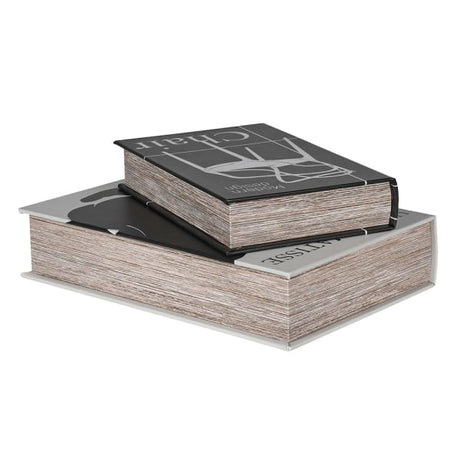 Modern Design Book Boxes - Set of 2