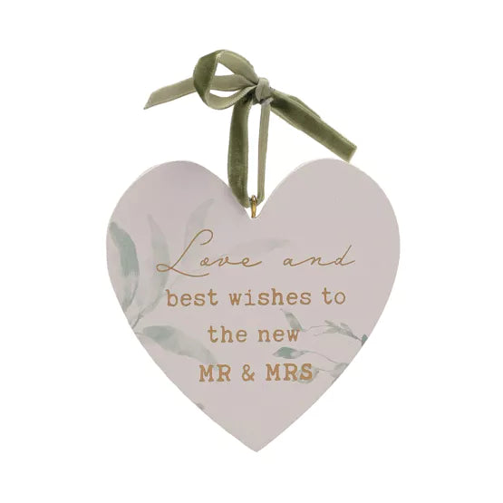 'Mr & Mrs' Hanging Heart