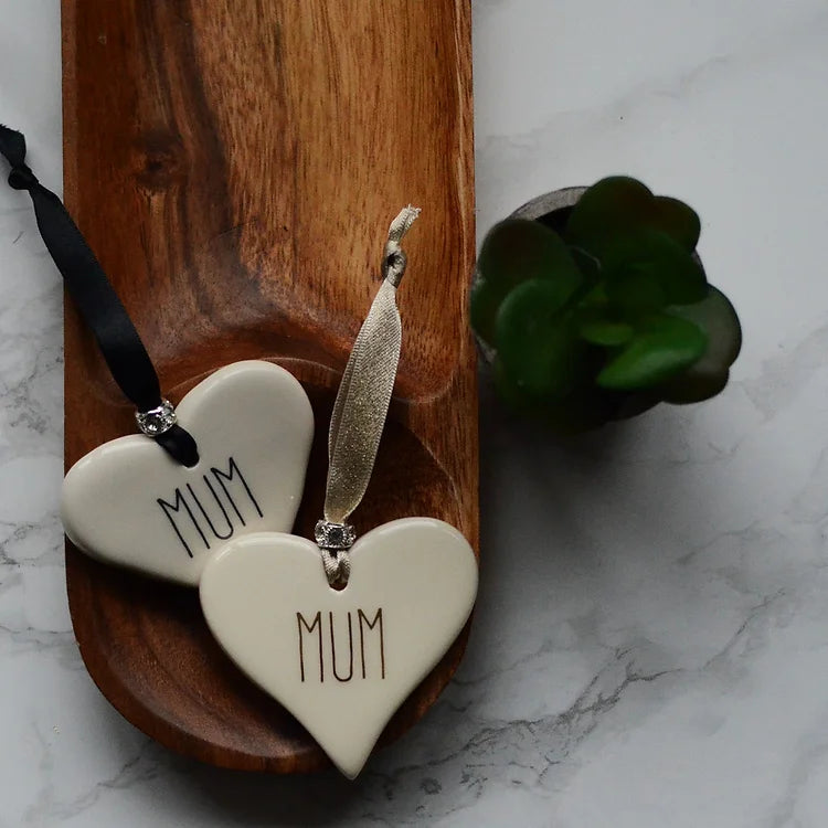 Mum Gold Ceramic Heart