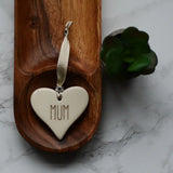 Mum Gold Ceramic Heart
