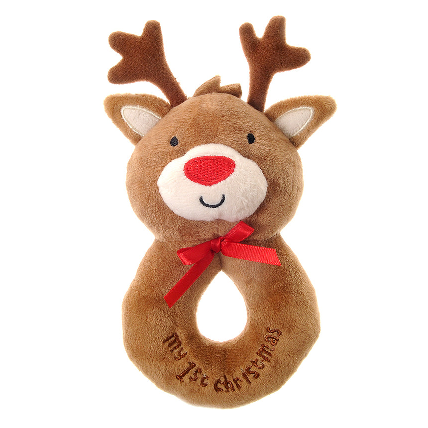 My First Christmas Reindeer Rattle