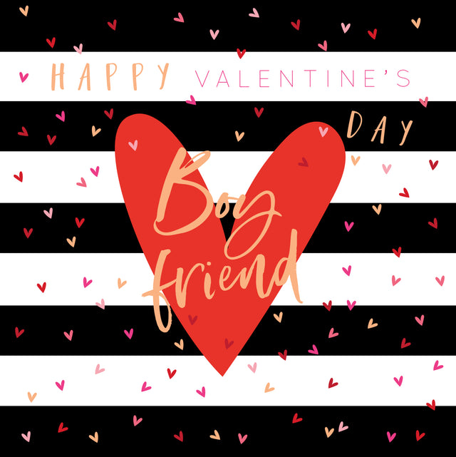 Boyfriend Valentines Card - Stripes