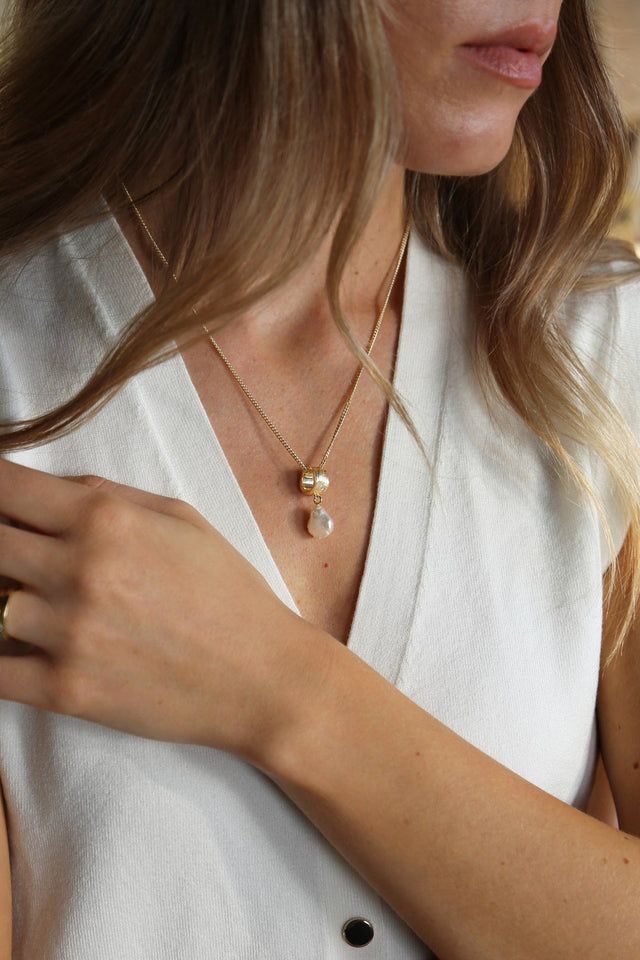 Tutti Freshwater Pearl Necklace - Gold