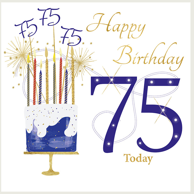 Rush Designs Male 75th Birthday Card