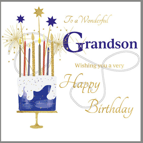 Rush Designs Grandson Birthday Card