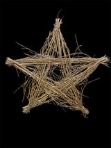 Large Champagne Gold Bamboo Twig Star