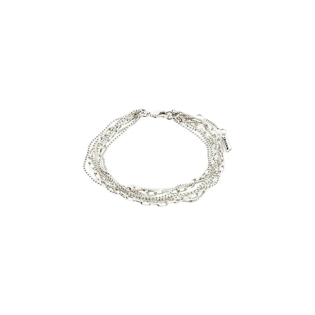 Pilgrim Lily Chain Bracelet - Silver