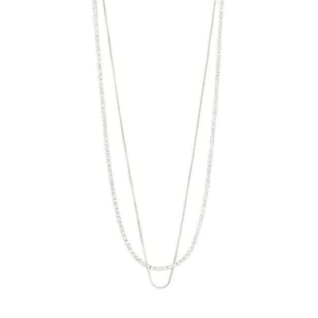 Pilgrim Millie 2-in-1 Crystal Necklace - Silver
