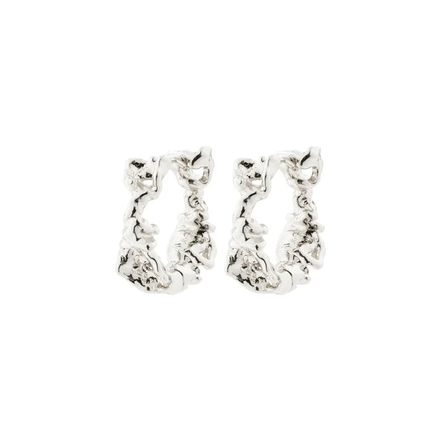 Pilgrim Trust Hoop Earrings - Silver