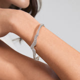 Pilgrim Connect Crystal Bracelet - Silver