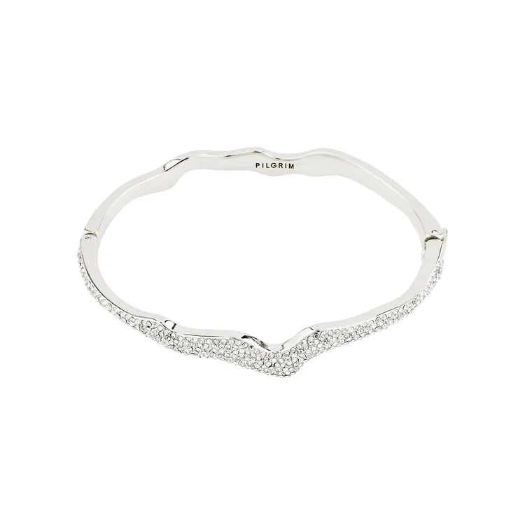 Pilgrim Connect Crystal Bracelet - Silver