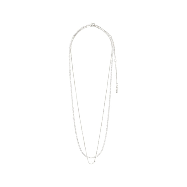 Pilgrim Millie 2-in-1 Crystal Necklace - Silver
