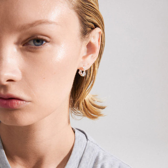 Pilgrim Trust Hoop Earrings - Silver