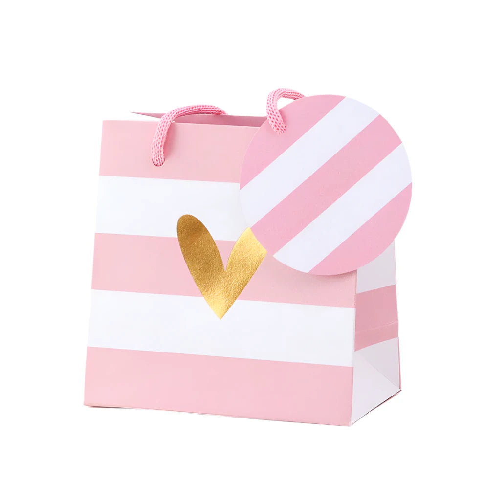 Pink Stripes Gift Bag - Small
