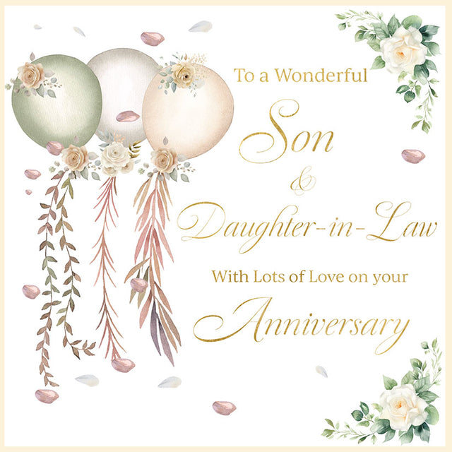 Son & Daughter-in-law Anniversary Card