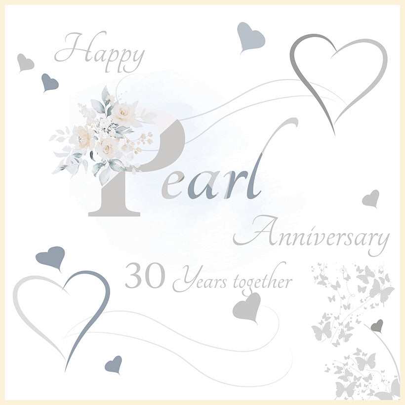 Rush Designs 30th Pearl Anniversary Card