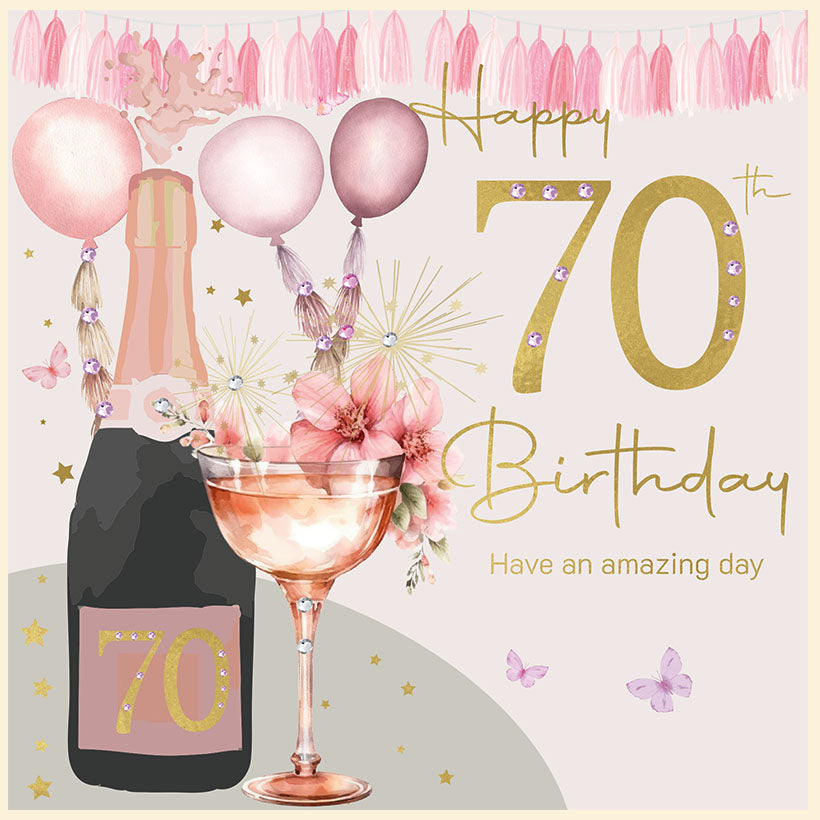 Rush Designs 70th Birthday Card