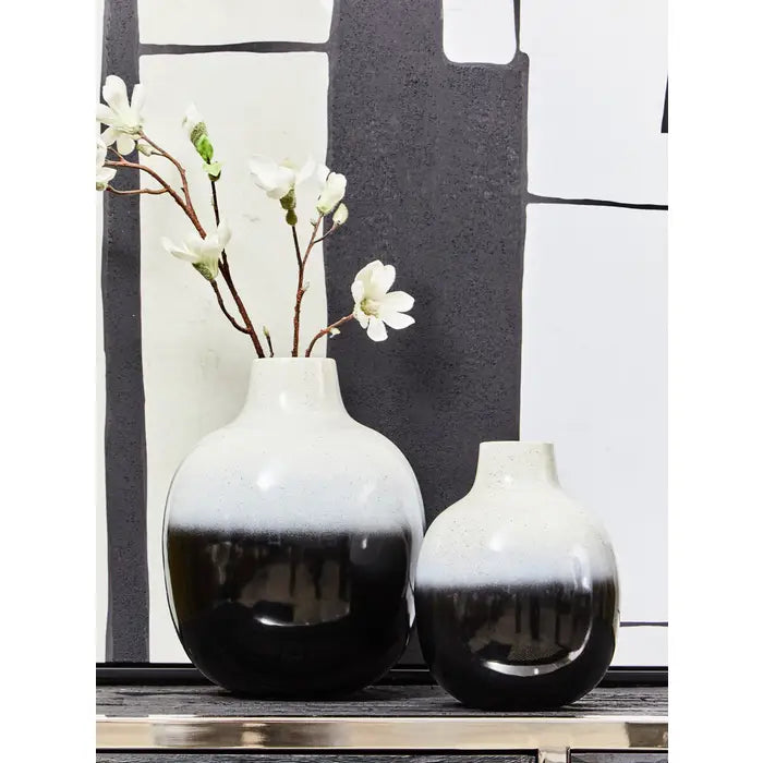 Ramus Black & White Ombre Vase - Large