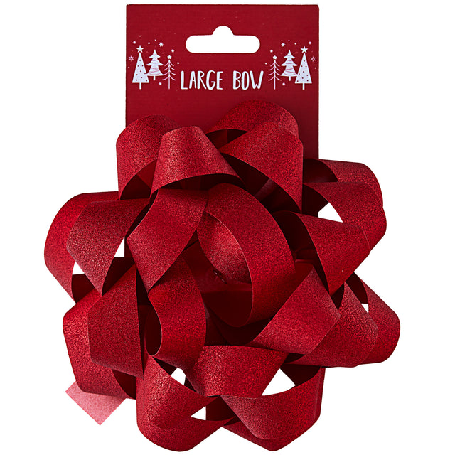 Large Red Glitter Bow