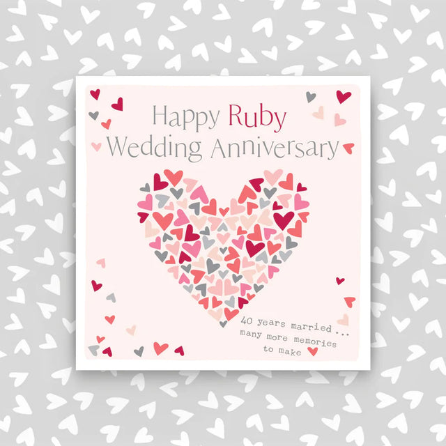 Ruby Wedding Anniversary Card