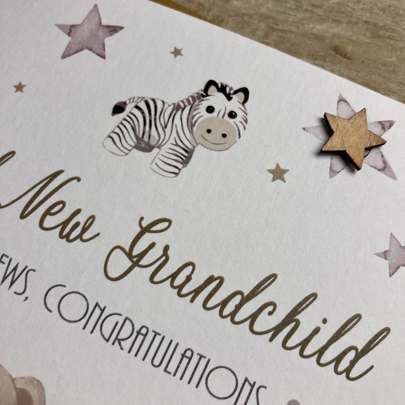 Beautiful New Grandchild - Animals & Stars