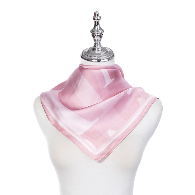 Pale Pink Silky Square Scarf