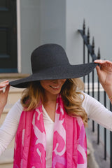 Large Fuchsia Heart Scarf